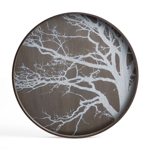 [20303] Plateau en bois Tree – blanc – 61×61×4 cm