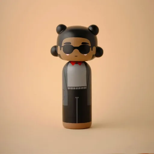 [SI02BA] Kokeshi jean-michel basquiat