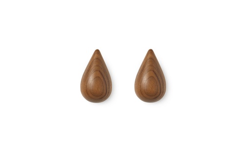 [331560] Lot de 2 patères dropit - s - noyer