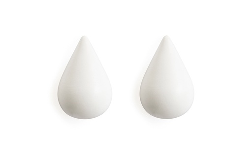 [331515] Lot de 2 patères dropit - l - blanc