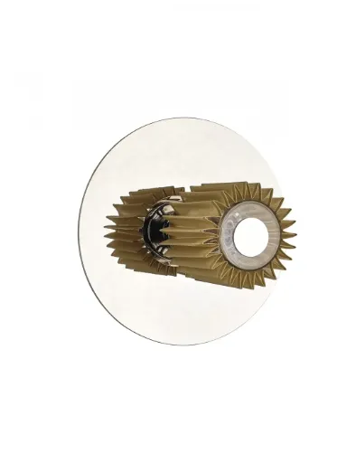 [ITS-W-270-SIL-GOL] Applique in the sun wall - argent / maille or - ø27 cm