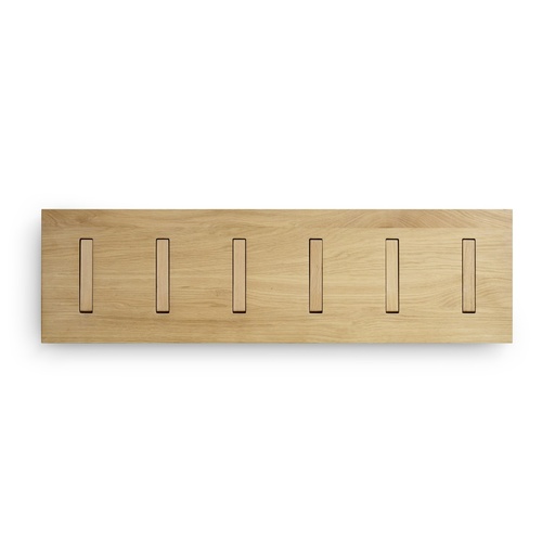 [55102] Porte manteaux utilitile - chêne - 6 portants - 78x4x23 cm