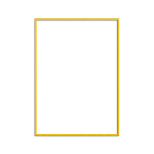 [10257-2] Cadre bois jaune - 21x29,7 cm