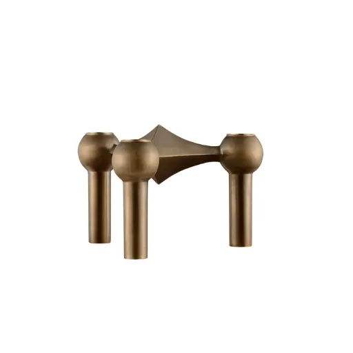 [9009] Bougeoir stoff nagel - bronzed brass