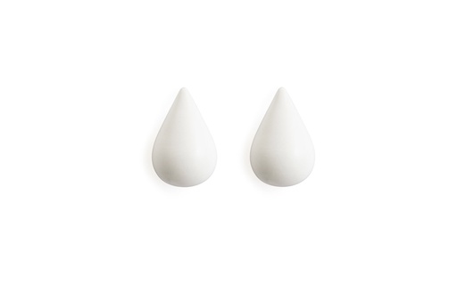[331510] Lot de 2 patères dropit - s - blanc