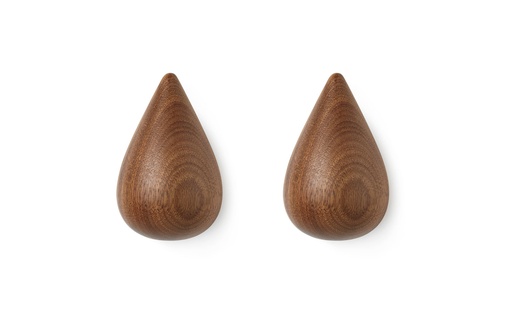[331561] Lot de 2 patères dropit - l - noyer