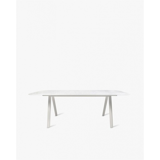 [GT049A035K002] Table repas kodo - 210 x 100 cm - dune white / céramique shards