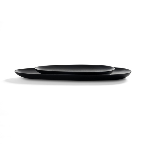 [29753] Plats Thin Oval – acajou noir – lot de 2