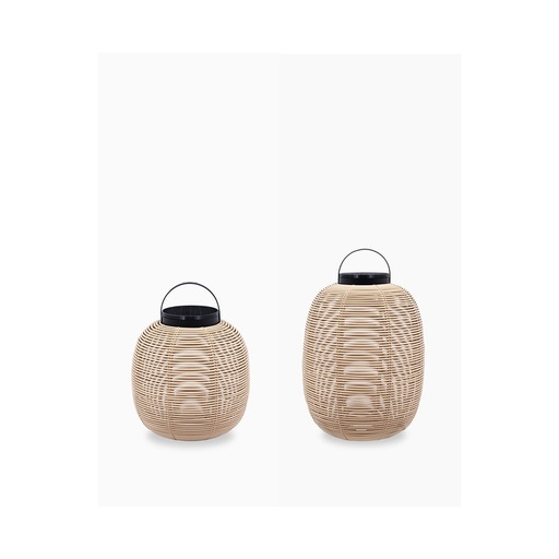 [GI403M007S022] Lanterne tika - small - h69 cm - camel