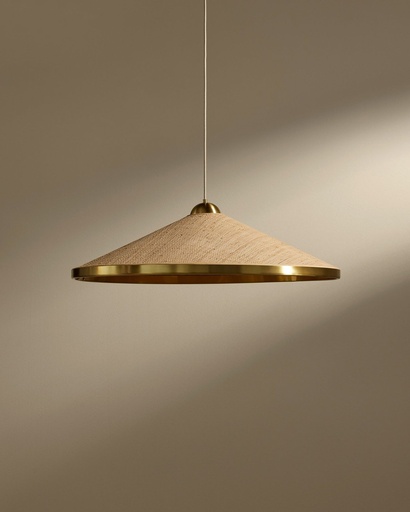 [16SUSSON80] Suspension songe - rabanenat/laiton - diam 80cm