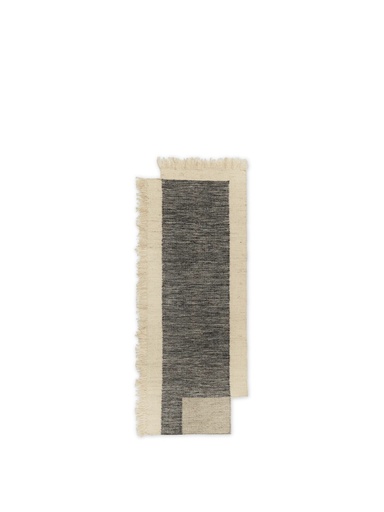 [1104268145] Tapis Counter – anthracite/blanc cassé – 80 × 200 cm