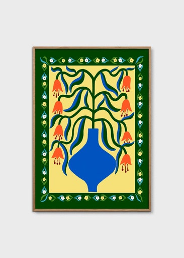 [17334-3] Madelen möllard, orange fantasy flowers - 30x40 cm