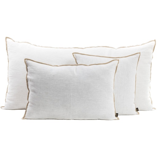 [100489_00_60H] Housse de coussin Haomy chennai - blanc - 40x60cm