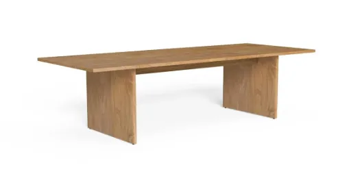 [VENTP280] Table de repas venise – teck, pierre, beige