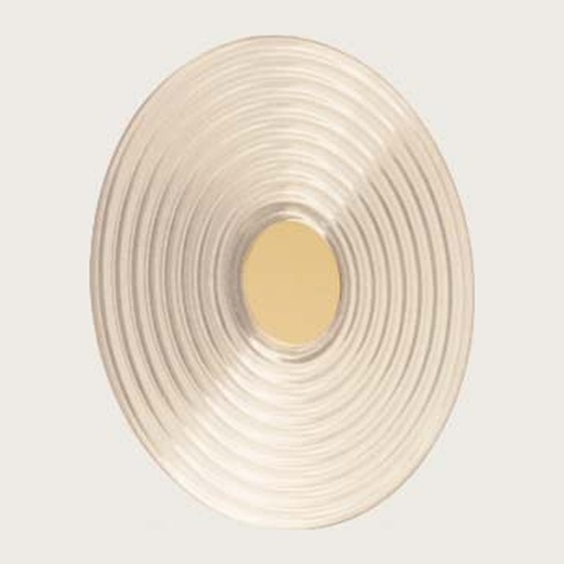 [A1199] Applique Glic – laiton mat et verre opale ondulé