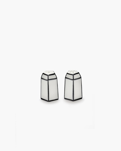 [B0126011-008] Salière et poivrière – blanc/noir – D4 H5.8cm