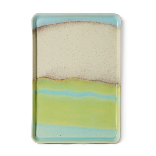 [KST0229] 70s ceramics: large tray, glint