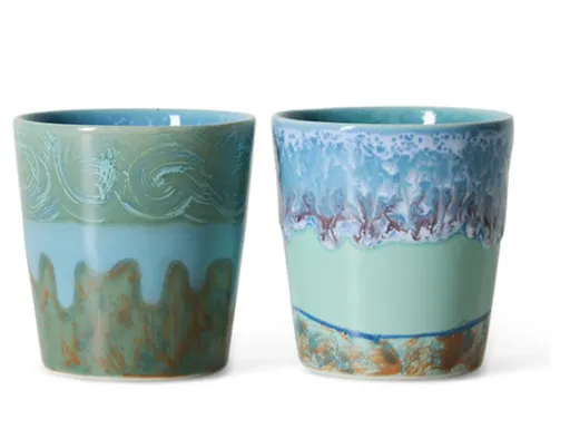 [KST2002] 70s ceramics: Van Gogh coffee mugs, self portrait (set de 2)