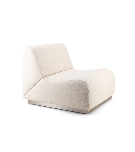 [T25CAN02B2BT001] Chauffeuse modulable Rotondo tissu tramé crème