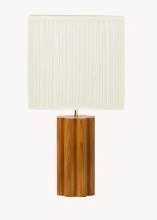 [T20LAP00313TUUU] Lampe à poser Gioia frêne iroko H58