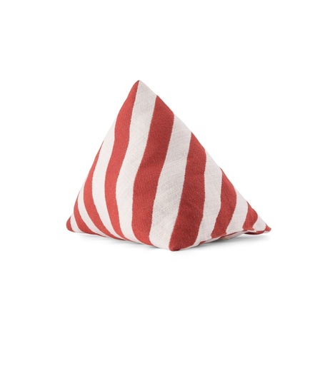 [T22COU11107T00M] Coussin Divino à rayures brique 30cm