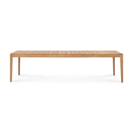 [10304] Table de jardin à rallonge Bok – teck naturel – 200×100×76 cm