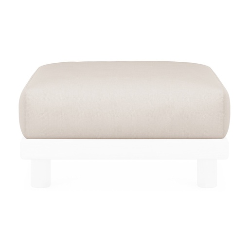 [21228] Coussin pour repose-pieds de jardin Monocle – textile blanc – 83×83×20 cm