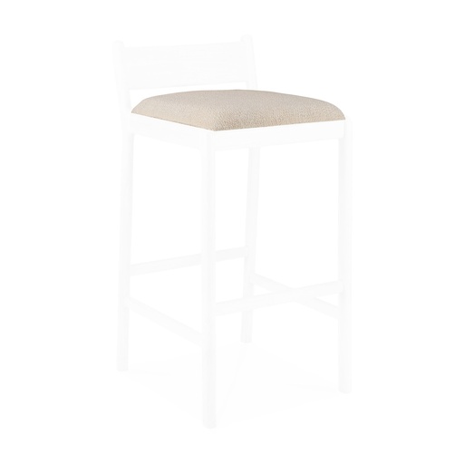 [21290] Coussin pour tabouret de bar de jardin Jack – textile naturel – 41×42×3 cm