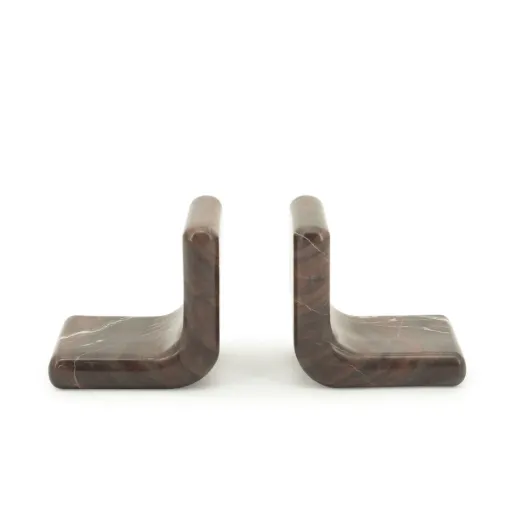 [250152] Serre-livres marbre rouge