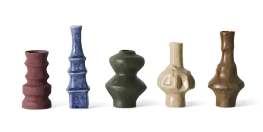 [AVC0009] 70s Ceramics : petits vases (set de 5)