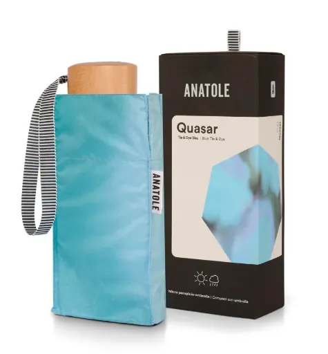 [S111BLEU] Mini parapluie-ombrelle Quasar anti-UV double protection – Tie & dye bleu