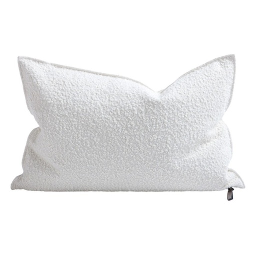 Coussin Vice Versa Toile Wooly - blanc