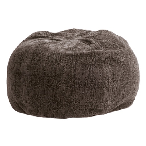 Pouf Bulle Jacquard Stone Washed Kilim - kilim brownie