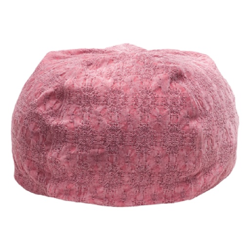 Pouf Bulle Jacquard Stone Washed Kilim - kilim rose thé