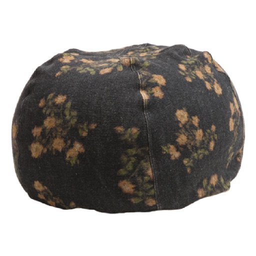 Pouf Bulle Lin Wabi-Sabi Imprimé - les roses ocre