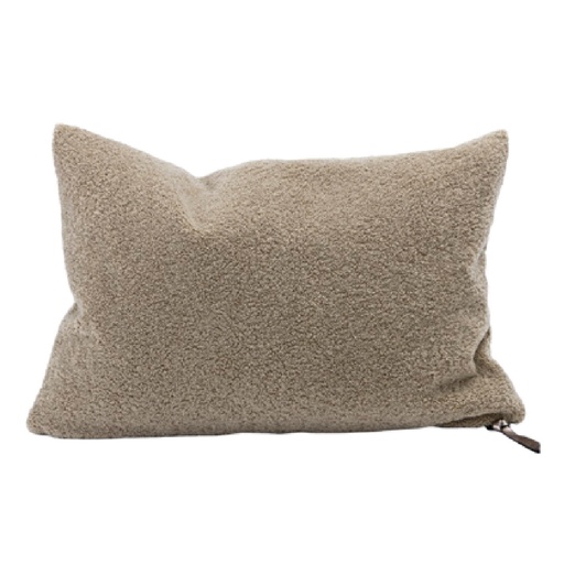 Coussin Vice Versa Bouclette Teddy - grège