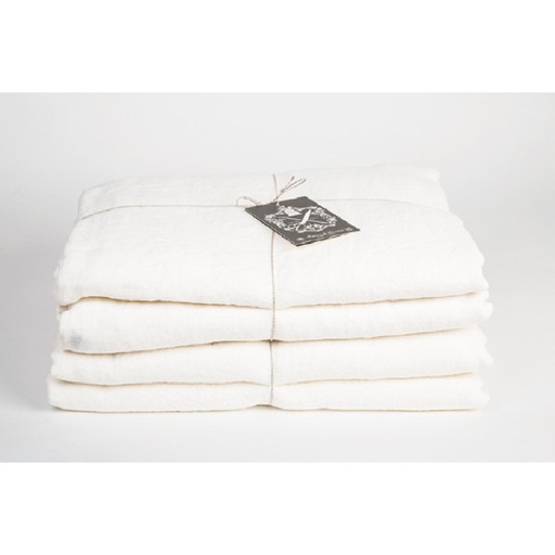 Drap Basic Lin Lavé - blanc