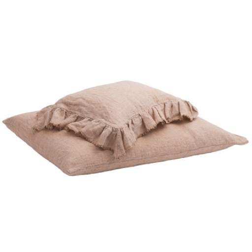 Taie d'oreiller Boho Lin Lavé Shaker - calisson