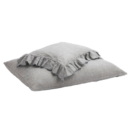 Taie d'oreiller Boho Lin Lavé Shaker - nuage