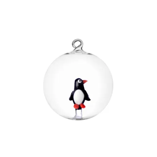 [0935209730] Christmas tales - xmas ball WOODLAND TALES penguin w/scarf