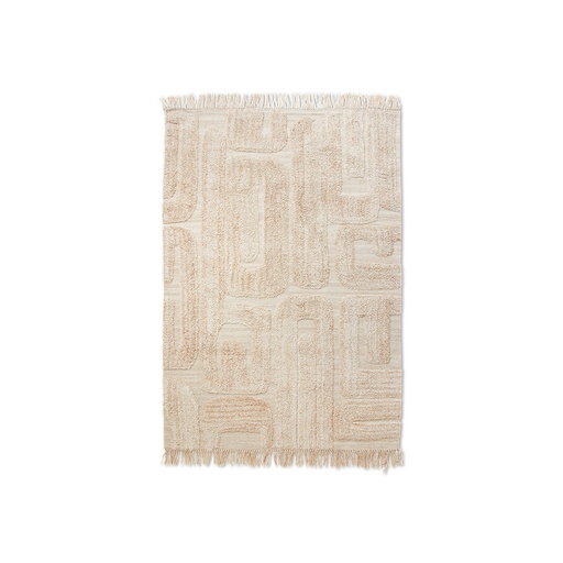 [TRU0004] Tapis tufté, limestone (160×230 cm)