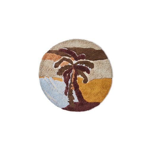 [TRU0005] Tapis rond tufté, palm beach (Ø 150 cm)
