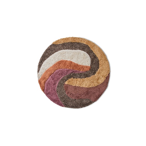 [TRU0006] Tapis rond tufté, mélange (Ø 150 cm)