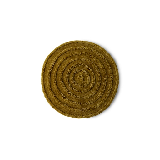 [TTK3113] Tapis rond laine, algue (150×150 cm)