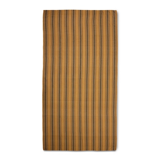 [TTL0001] Nappe rayée Vida, ambre/gris (160×300 cm)