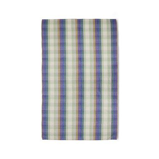 [TTL0003] Nappe à carreaux Vida, menthe/cobalt (140×220 cm)