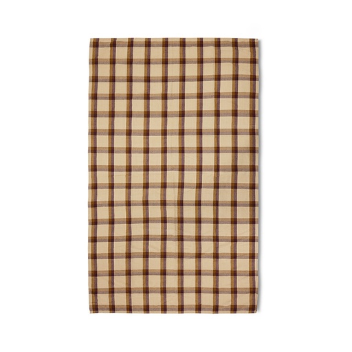 [TTL0004] Nappe à carreaux Vida, châtaigne/crème (140×220 cm)