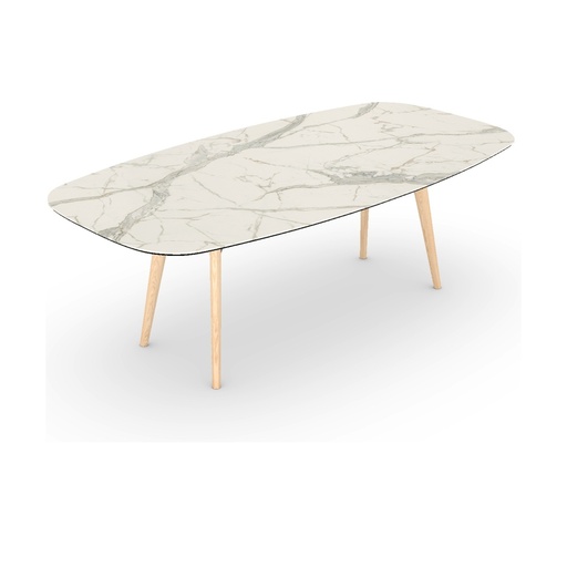 Table Lewood tonneau en céramique