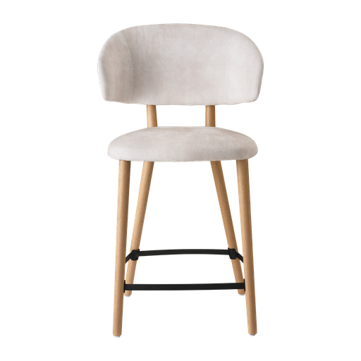 Chaise haute et tabouret de bar Toro – piètement bois, avec accoudoirs