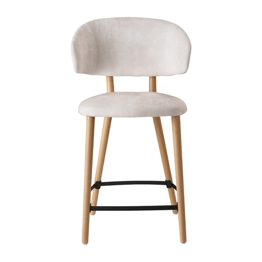 Chaise haute et tabouret de bar Toro – piètement bois, avec accoudoirs